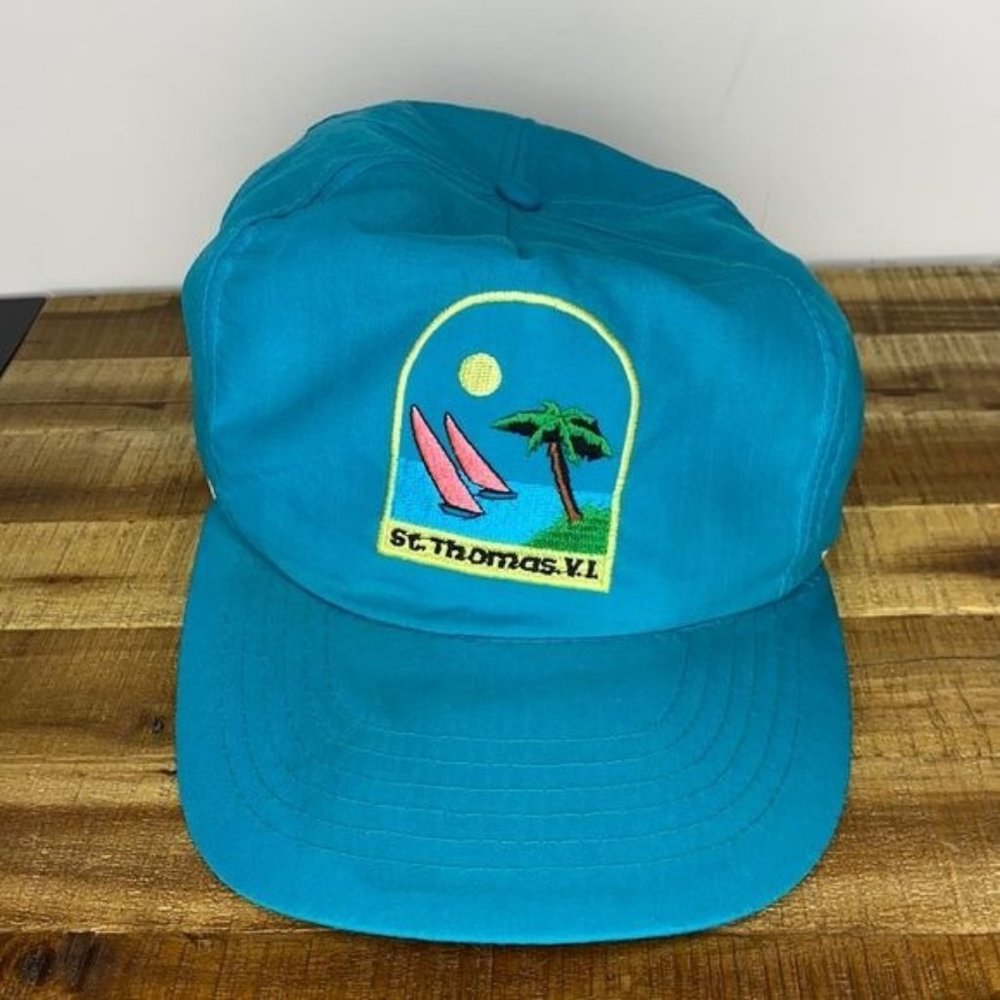 Vintage Teal St. Thomas V.I. SnapBack - Picture 1 of 5